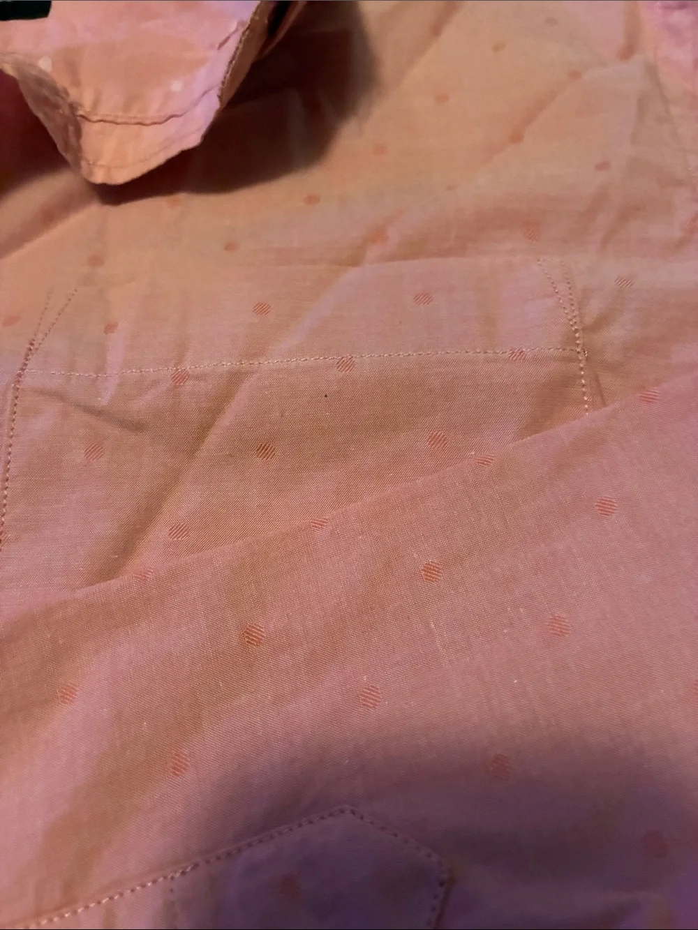 Banana Republic Coral Button-Down Shirt with Subtle Texture